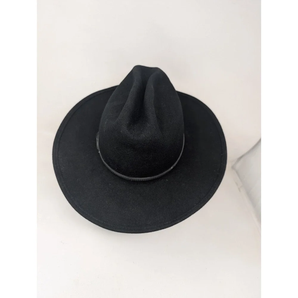 Bailey Hat Felt Western Cowboy Black‎ Wool Men's Size Large Made in USA Vintage